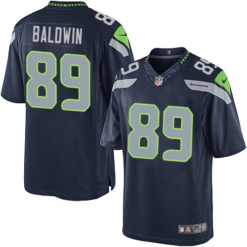 Men's Limited Doug Baldwin Nike Jersey Navy Blue Home - #89 NFL Seattle Seahawks